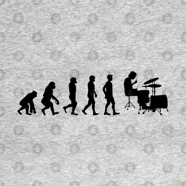 Funny Drummer Evolution Of Man And Drumming by DragonTees